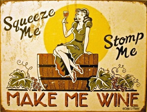 Wine Beer Bar - Make me wine Metal Wall Plaque