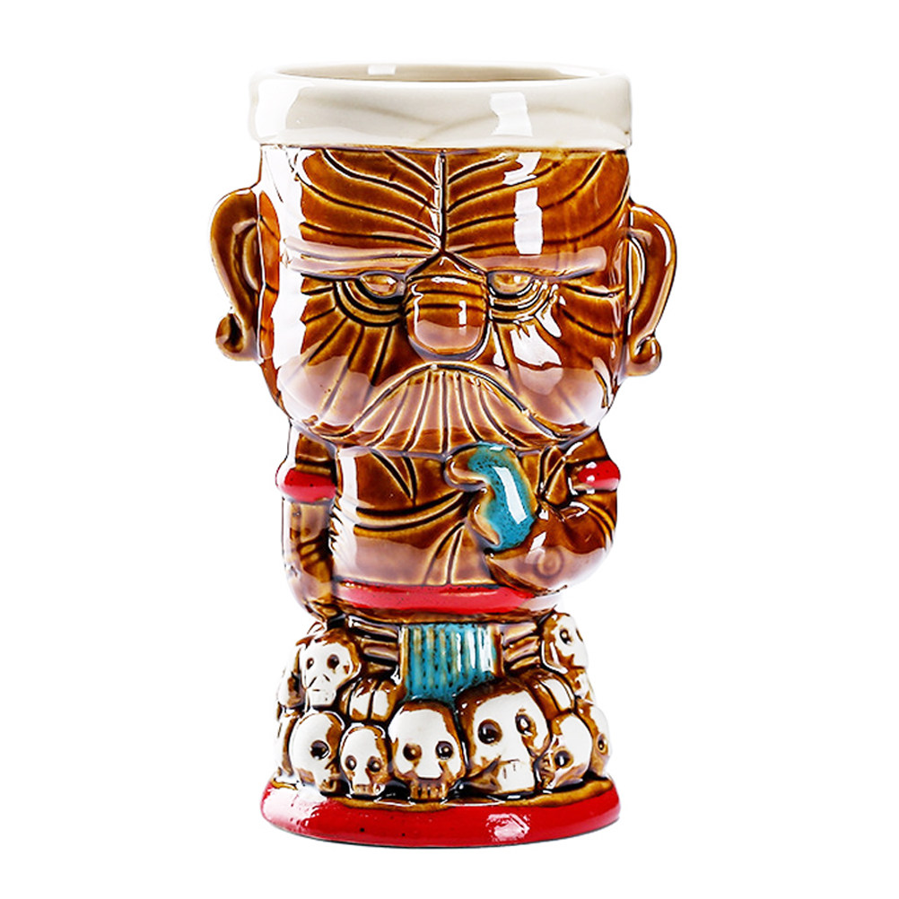 Wine Beer Bar - 1Pcs Ceramic Native Chief Wine Cup