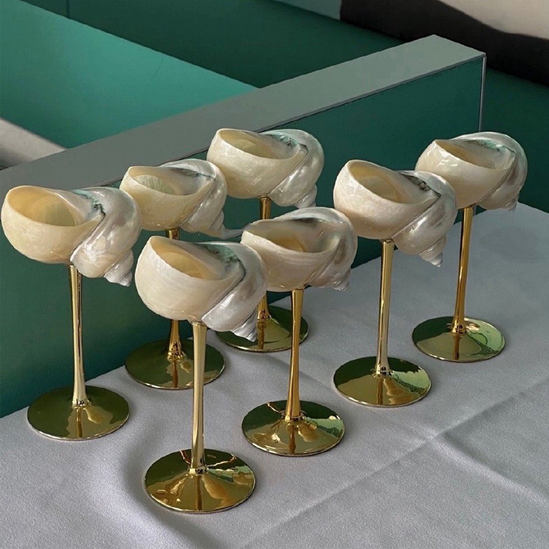 Wine Beer Bar - Natural Conch Wine Glass Bar and
