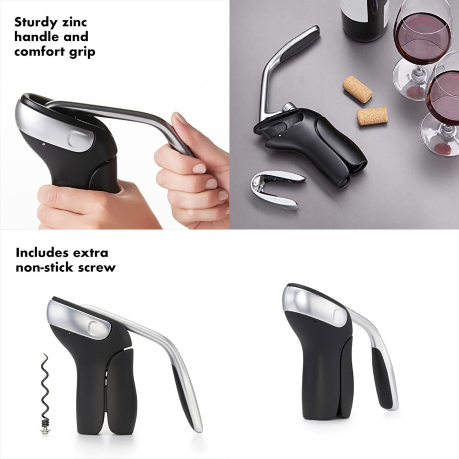 Cork Screw Lever - Steel Vertical Lever Corkscrew with Removable