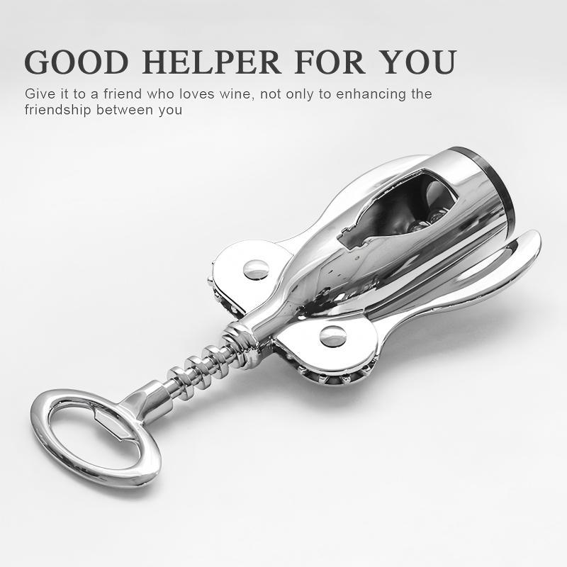 Cork Screw Lever - JUSTINLAU Wine Opener Zinc Alloy Multifunctional