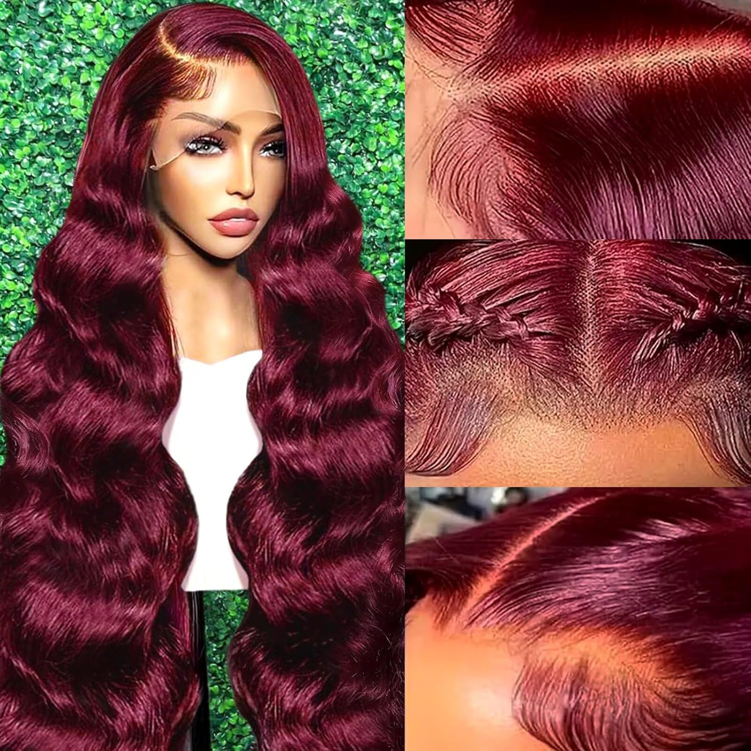 Wine & Beer Guayaquil - 99j Burgundy Lace Front Wig Human