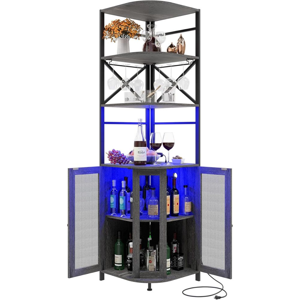 6-Tier Wine Bar Cabinet with L - Wine & Beer Guayaquil บทวิจารณ์และราคา