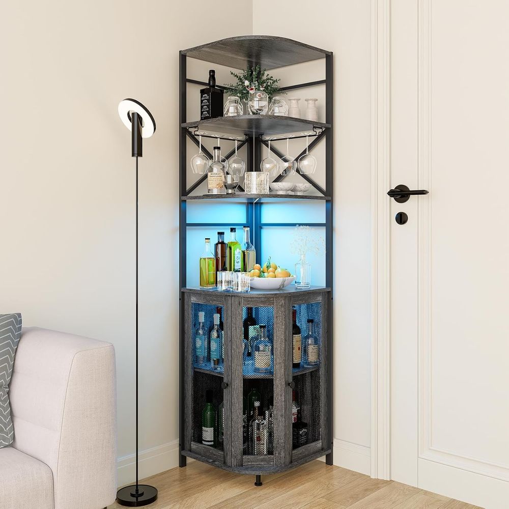 6-Tier Wine Bar Cabinet with L - Wine & Beer Guayaquil บทวิจารณ์และราคา