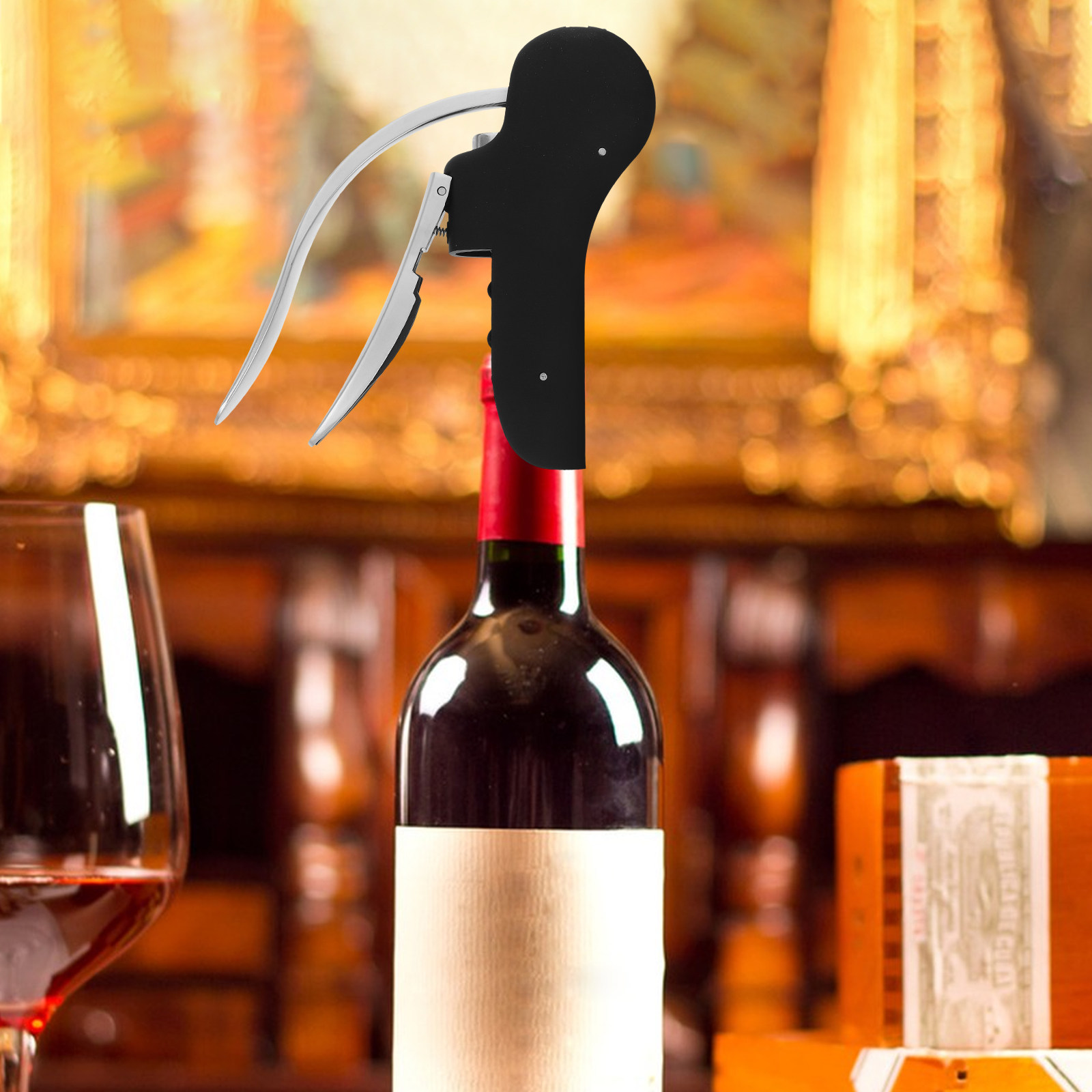 Zinc Alloy Lever Style Wine Op - Cork Screw Lever บทวิจารณ์และราคา