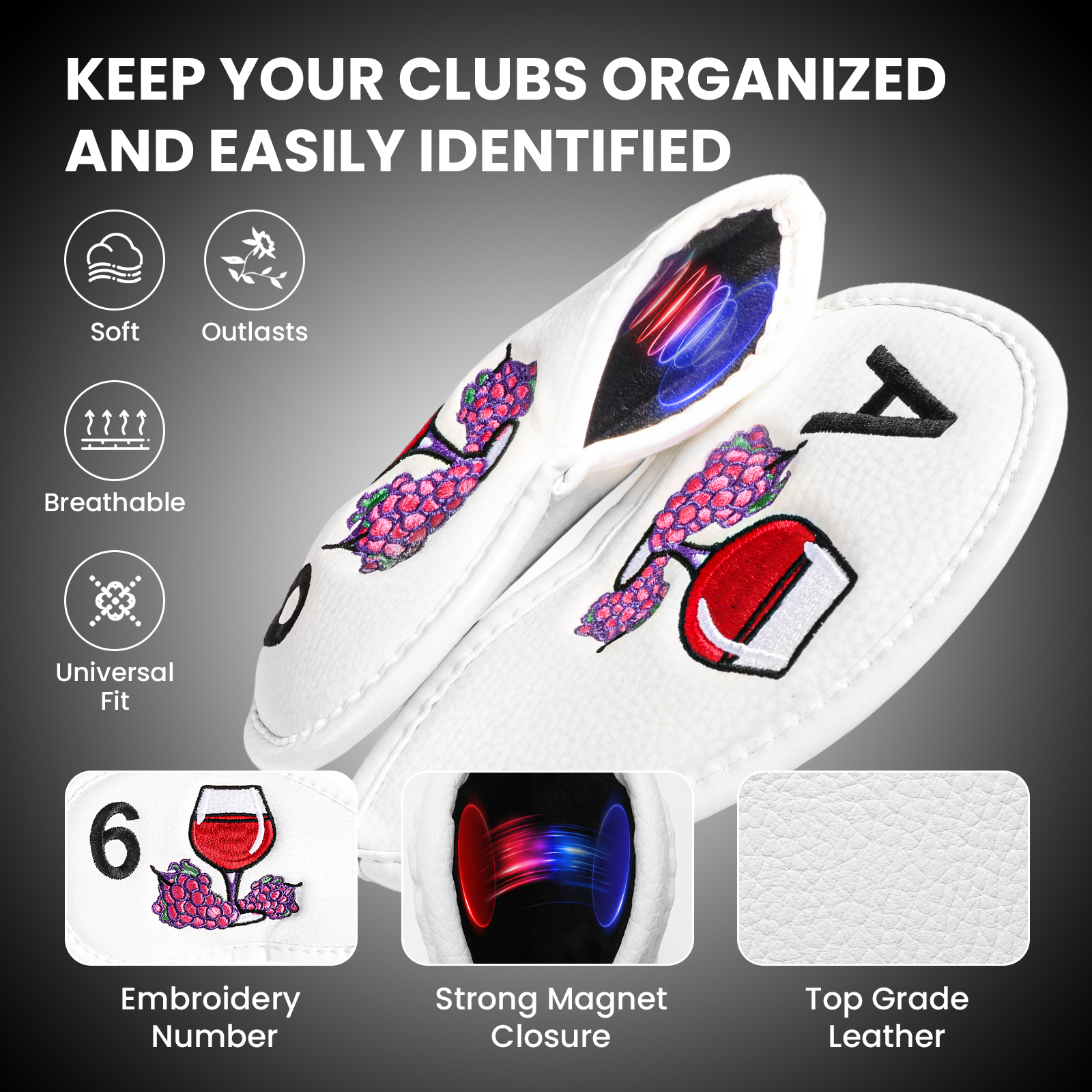 Magnetic Golf Club Head Covers - Wine & Beer Guayaquil บทวิจารณ์และราคา