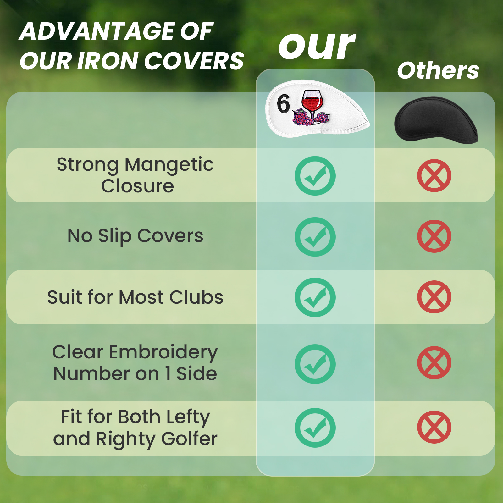 Magnetic Golf Club Head Covers - Wine & Beer Guayaquil บทวิจารณ์และราคา