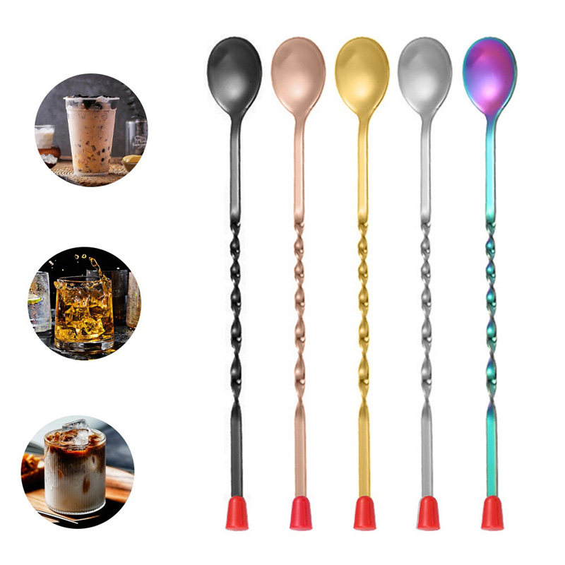 100Pcs/Lot Stainless Steel Twi - Bar Spoon Twisted บทวิจารณ์และราคา