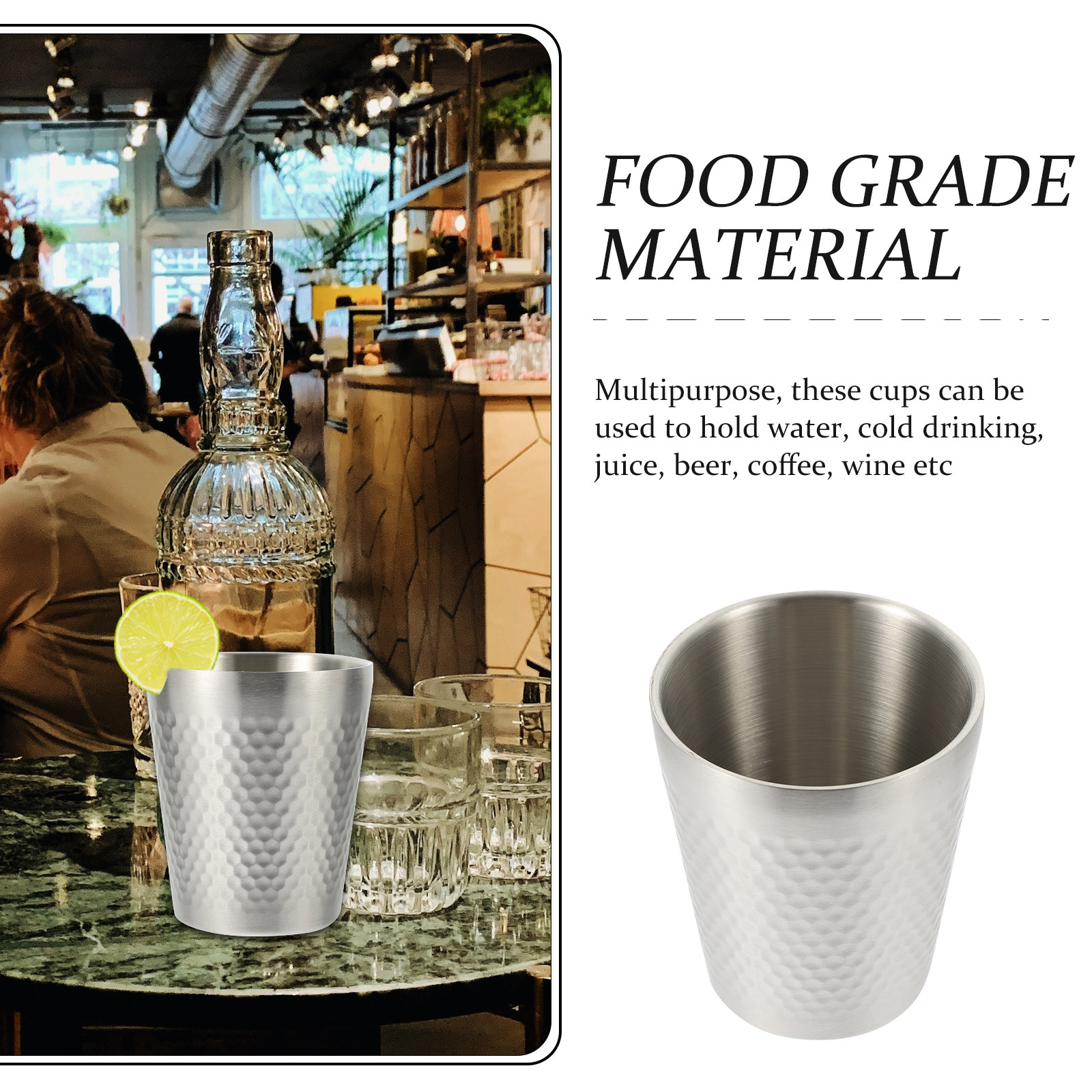 304 Stainless Steel Cups Reusa - Wine Beer Bar บทวิจารณ์และราคา