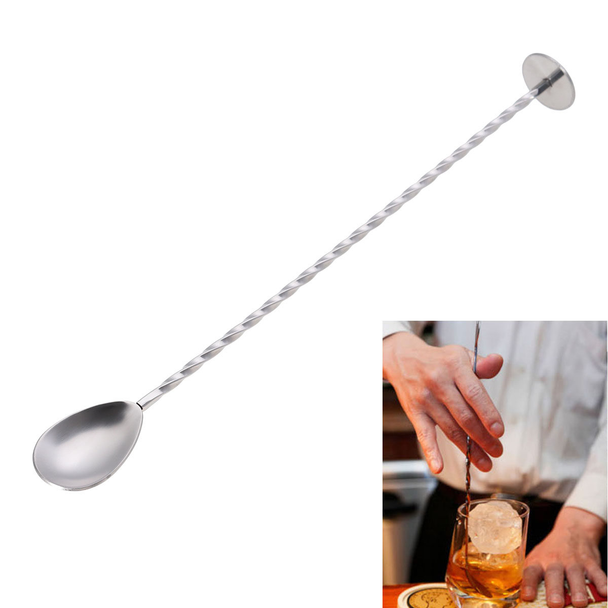 304 Stainless Steel Twisted Ba - Bar Spoon Twisted บทวิจารณ์และราคา
