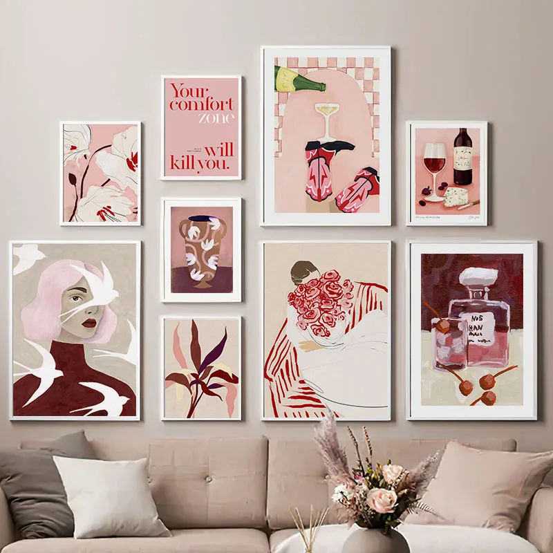 Red Striped Girl Flower Birds  - Wine Beer Bar บทวิจารณ์และราคา