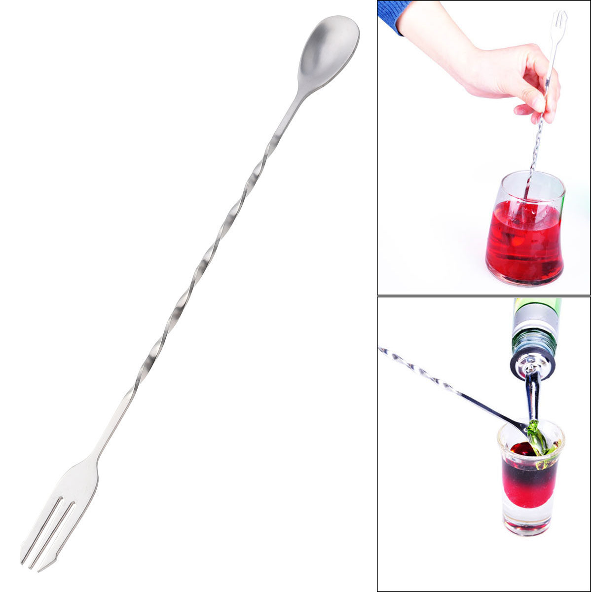 Professional 304 Stainless Ste - Bar Spoon Twisted บทวิจารณ์และราคา