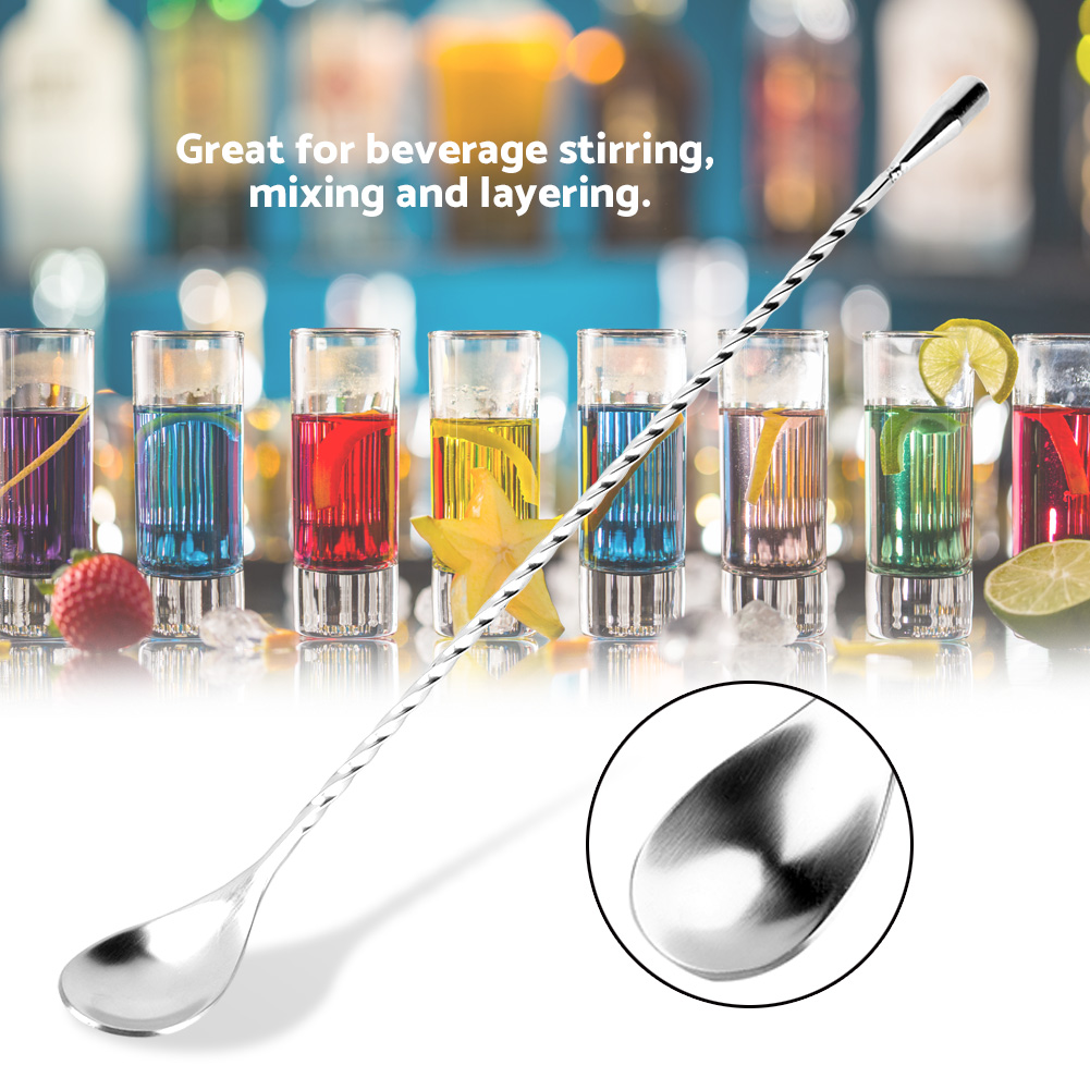 Stainless Steel Bar Wine Cockt - Bar Spoon Twisted บทวิจารณ์และราคา