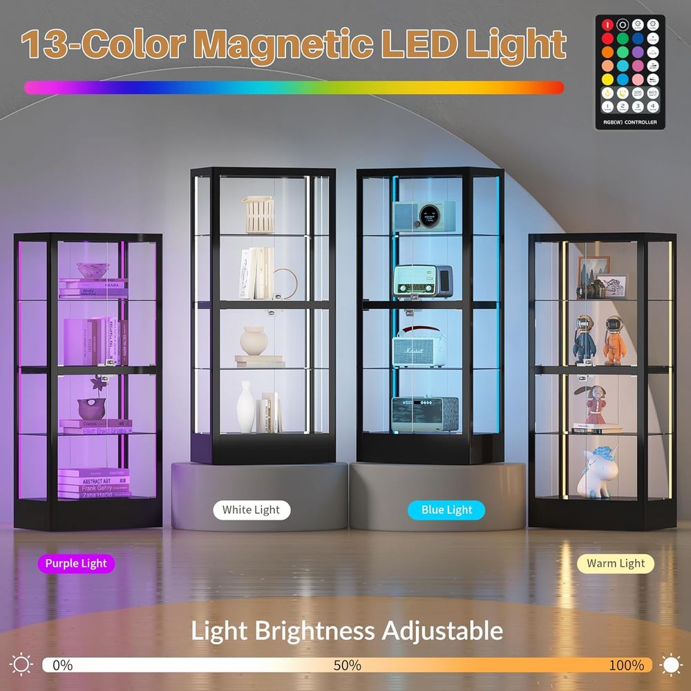 4-Sided Lockable Glass Display - Wine & Beer Guayaquil บทวิจารณ์และราคา