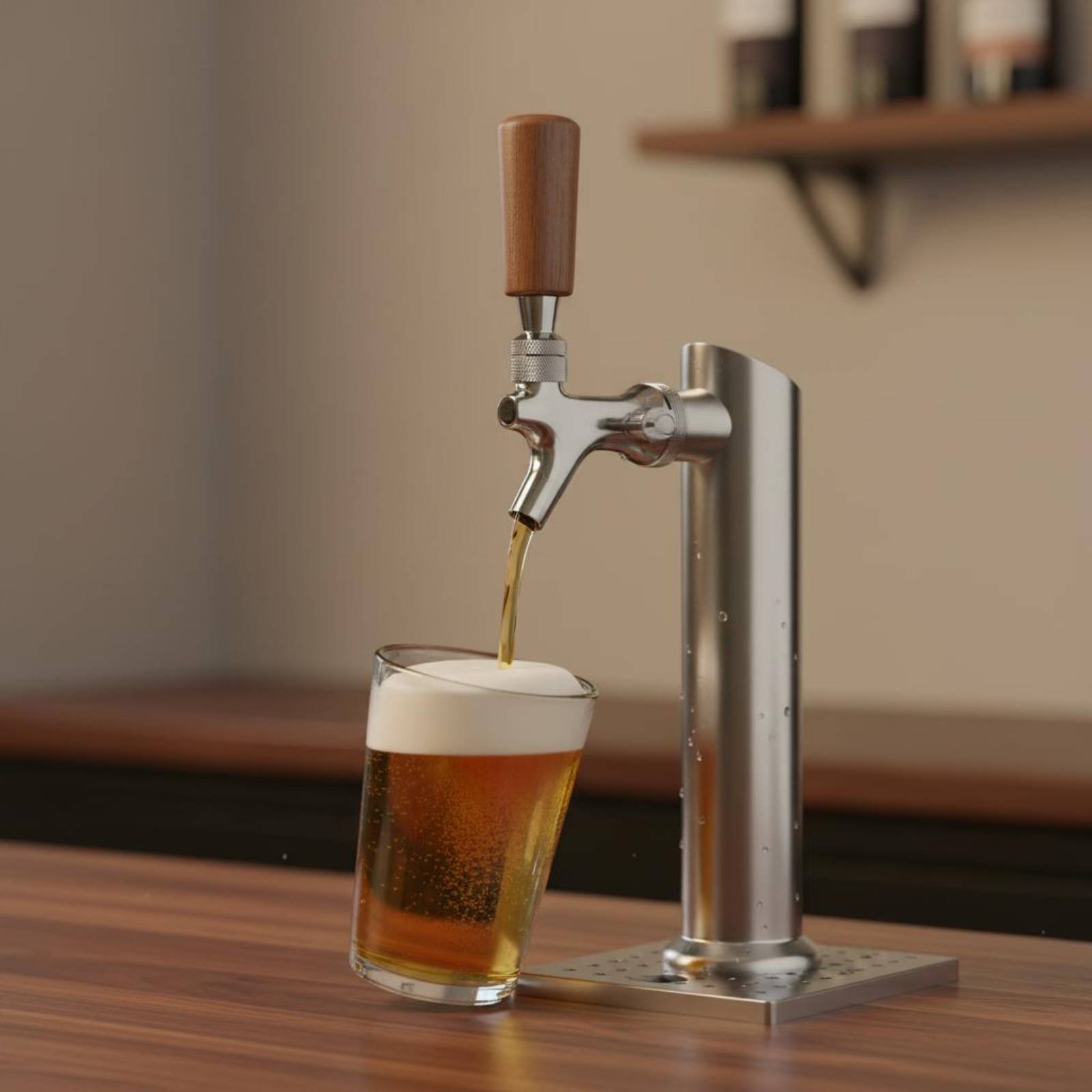 Short Wooden Beer Handle Solid - Wine Beer & More บทวิจารณ์และราคา