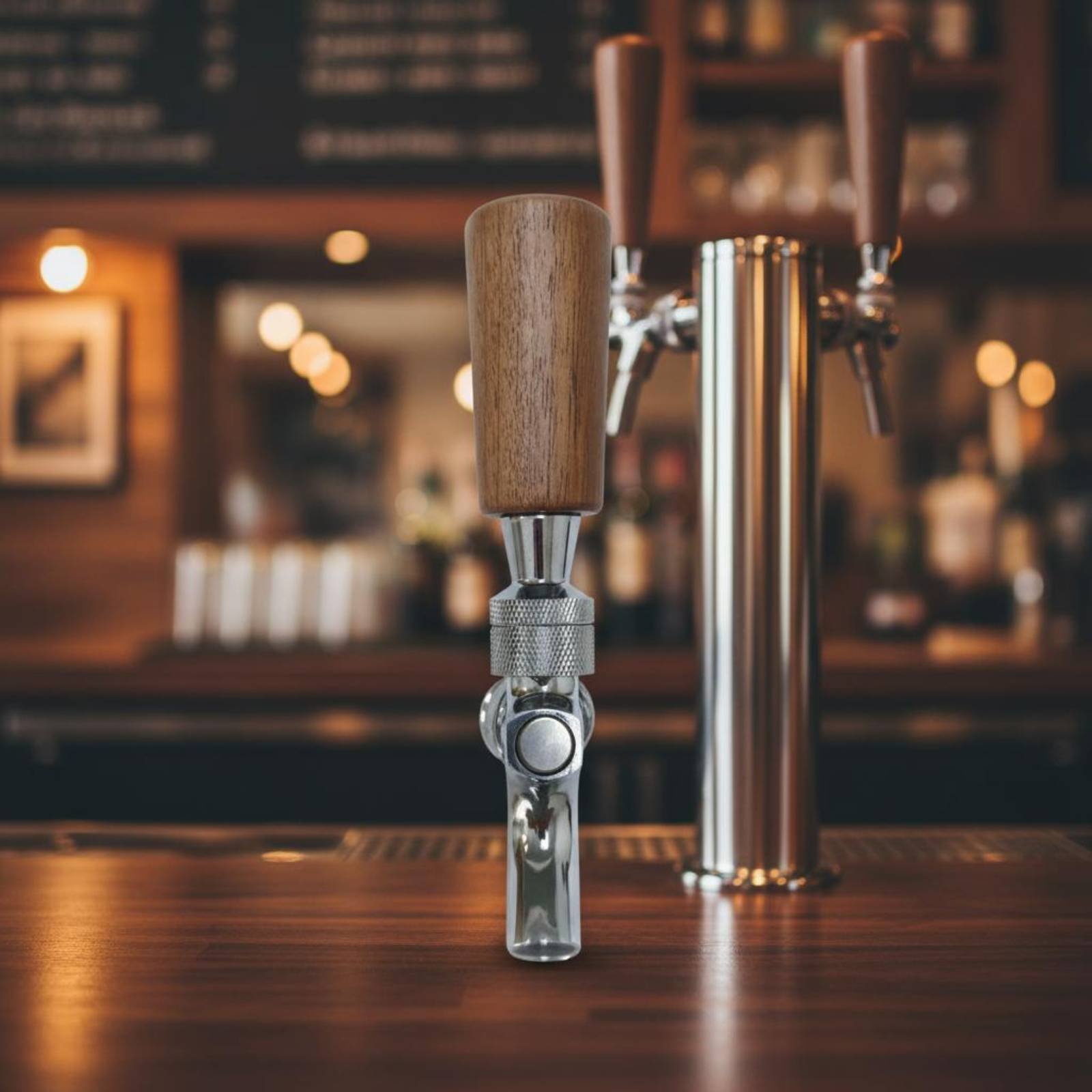 Short Wooden Beer Handle Solid - Wine Beer & More บทวิจารณ์และราคา