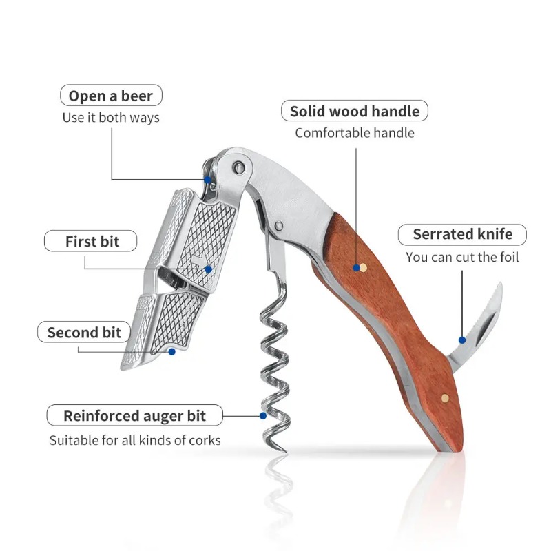 Stainless Steel and Wood 1pc S - Cork Screw Lever บทวิจารณ์และราคา